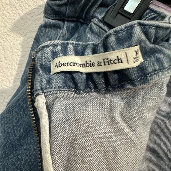 Abercrombie Light Wash Denim Button-Down Mini Dress Sz XL - Picture 5 of 6